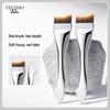 GECOMO Double-headed Fish Tail Flat Makeup Brush - Ultra-thin Base Foundation & Mask Application Tool.