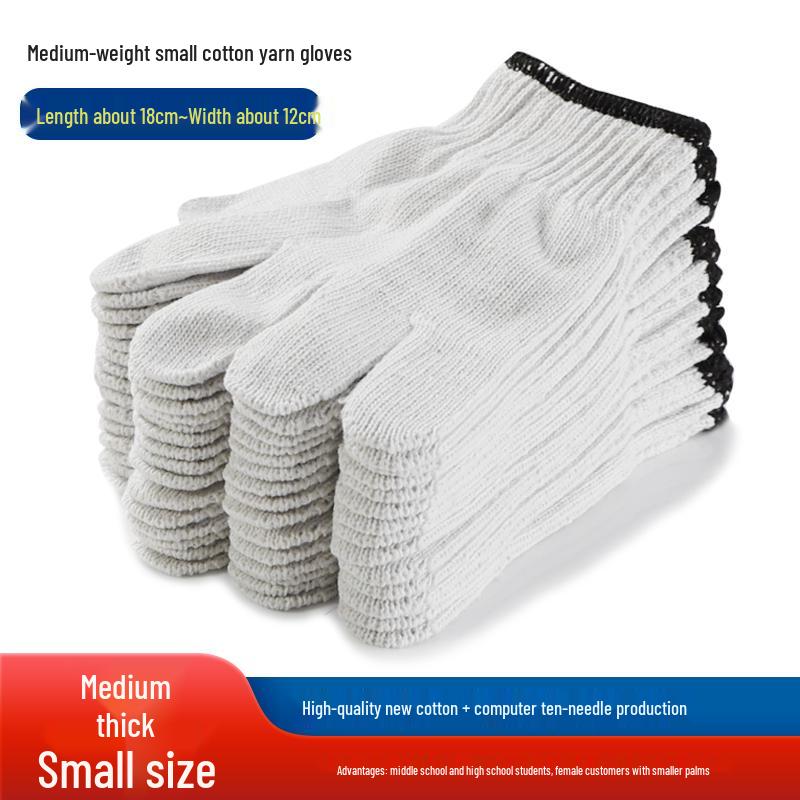 Guantes de Trabajo Antideslizantes para Mujer, Hilo de Algodón Resistente al Desgaste para Sitio de Construcción