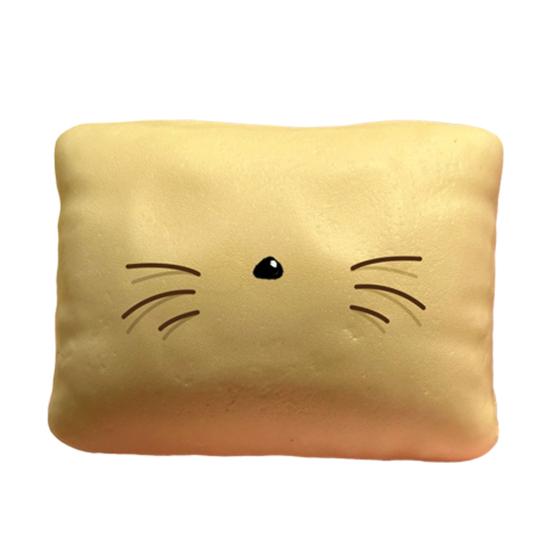 

Cat Pillow Shape Squeeze Toy Slow Rebound Sticky Small Pillow Sensory Fidget Toy Anxiety Relief Soft Stress Ball Pinch жовтий
