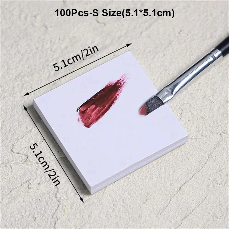 

100 шт одноразовых бумажных палитр для смешивания макияжа, палитра для смешивания макияжа, полоски для смешивания цветов консилера, бумажный коврик для смешивания тональной основы