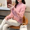 Half Turtleneck Mohair Sweater Women's Autumn and Winter Long-sleeved All-match Slim Pullover Knitted Top