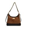 New crescent moon bag women's retro chain diamond underarm bag suede shoulder messenger bag
