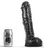 Gode AB34 Bratwurst All Black 24 X 6.5cm - All Black - Dildos XL - Width + 6cm