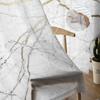 Natural Texture Marble Pattern Sheer Curtains for Living Room Decoration Window Curtains Kitchen Tulle Voile Organza Curtains