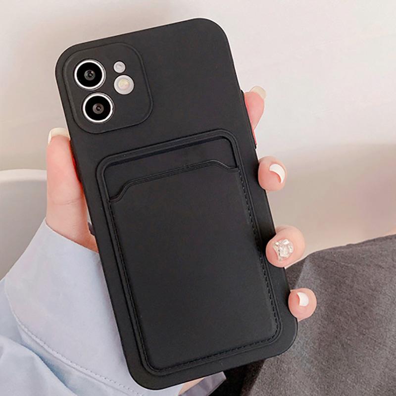 Чехол для телефона iPhone 13 15 11 12 14 Pro Max Mini XR XS SE Max 6 7 8 Plus Устойчив к падениям, износоустойчив, стильный и простой iPhone 7 Plus/8 Plus чёрный