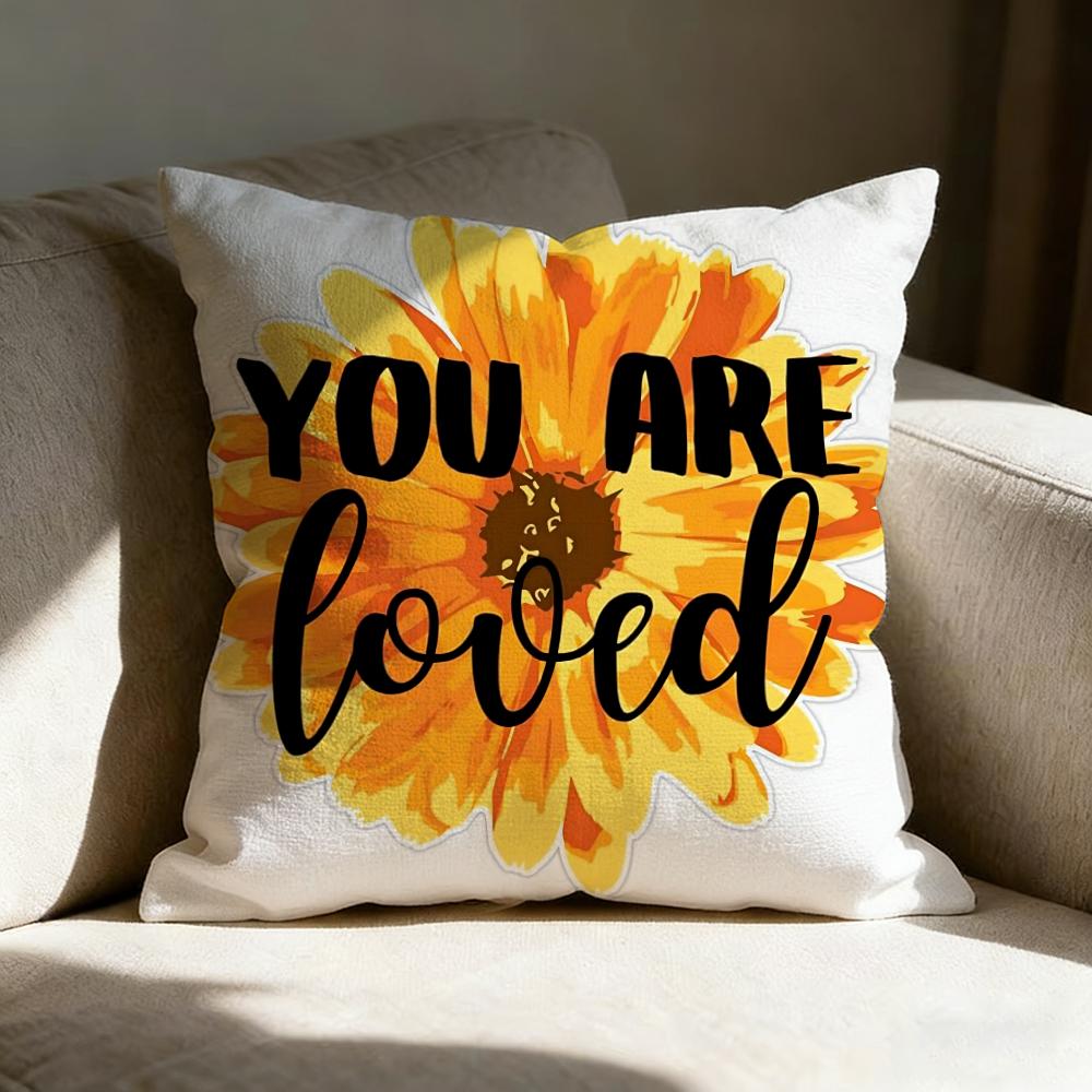 Sunflower Patterns Series Pillow Case pillowcase, double-sided printed, sofa cushion, bedroom headboard pillow