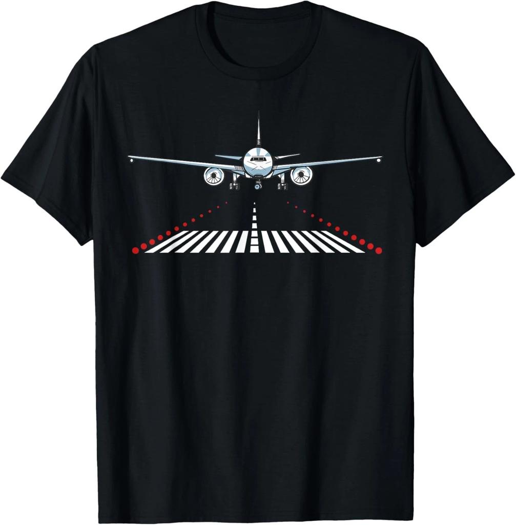 Pilot Luftfahrt Flugzeug Flughafen Landebahn Flugzeuglandung Geschenk Unisex T-Shirt
