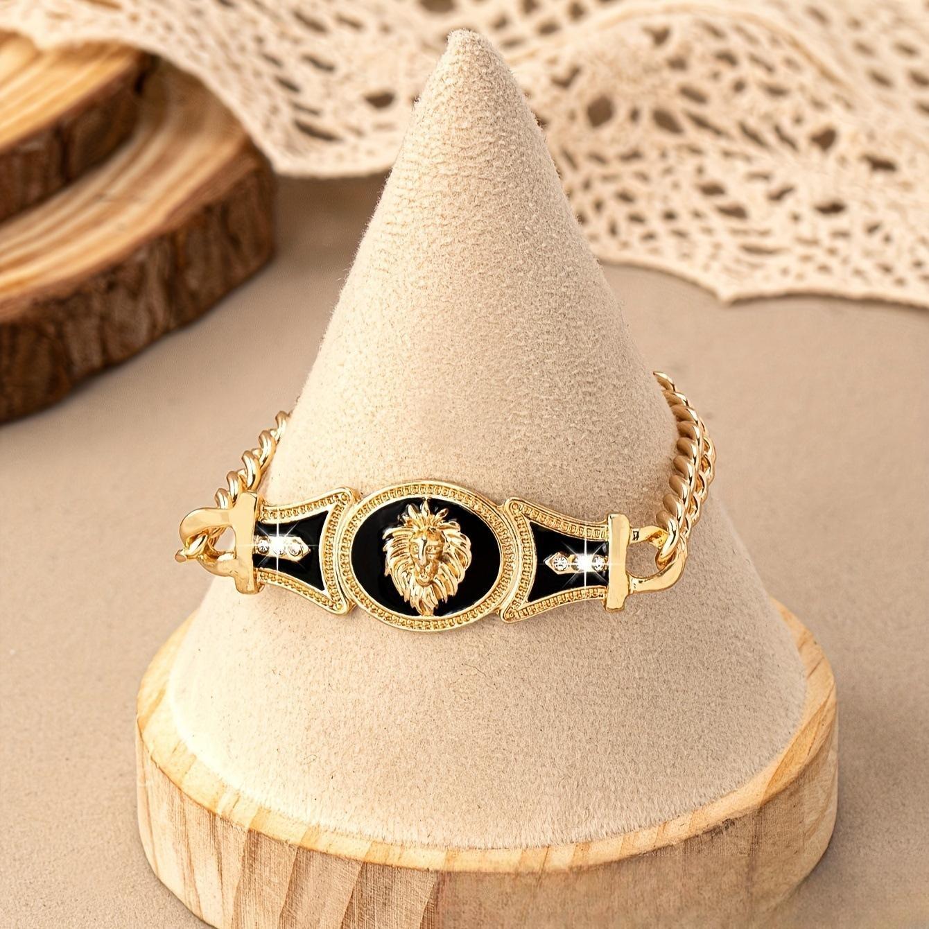 

Модный женский браслет на щиколотку с головой льва