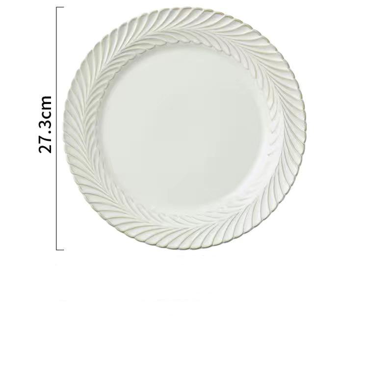 

Европейская ретро-диск с рельефной текстурой, посуда, керамическая тарелка, тарелка для стейка, тарелка для салата, тарелка для пасты, кухонная утварь