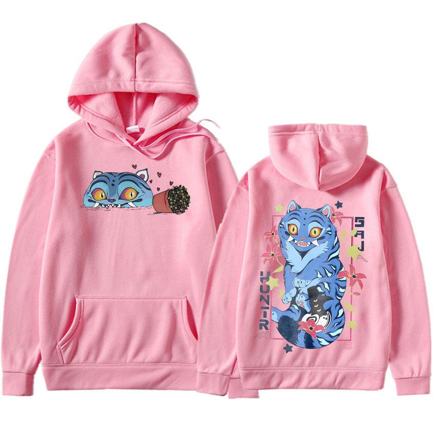 KPop Demon Hunters Derpy Tiger Hoodie Harajuku Fashion Pullovers Men's Women Clothing Oversized Aesthetic Sweatshirt