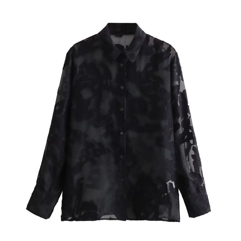 Jnleaog Autumn New Women's Clothing Fashion Style French Retro Patchwork Fabric Shirt 7484161 800