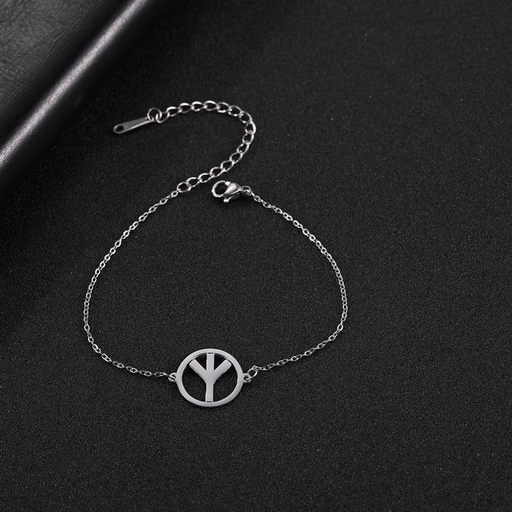 

My Shape 24 Viking Runes Odin Stainless Steel Bracelet Adjustable Nordic Small Charm Cuff Bangle Jewelry Gifts for Women Female