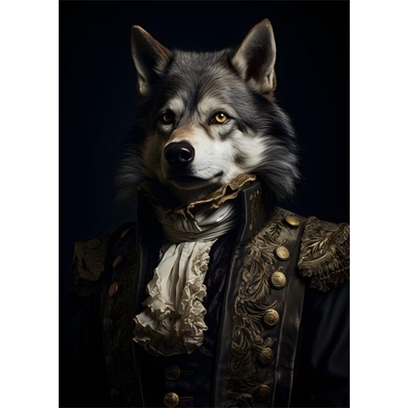 

Аристократические животные портретные постеры и принты винтажное искусство холст картины настенные картины для гостиной домашний декор 21cm×30cm NoFrame