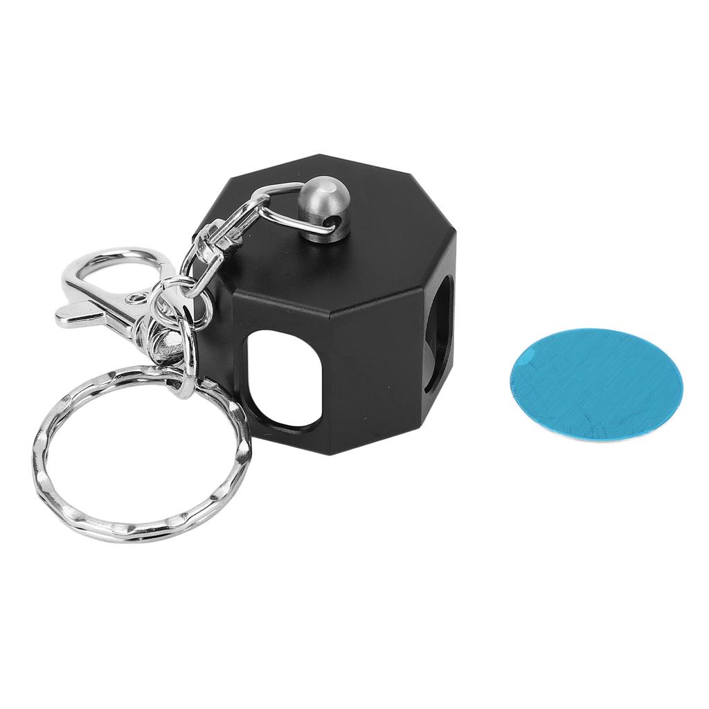 Aluminium Billard Kreidehalter Magnetisch Tragbar Achteckig Pool Queue Kreideetui mit Schlüsselanhänger für