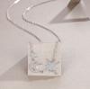 Sweetrain Full Moissanite Necklace for Women 925 Silver Star&Moon Pendant 18k white Plated Female Necklace