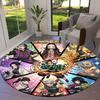 Demon Slayer Round Area Rug Carpet Rug For Living Room Bedroom Sofa Playroom Decor Nonslip Floor Mat