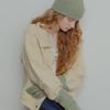 Mellotory 100% Cashmere Lip Line Beanie (olive)