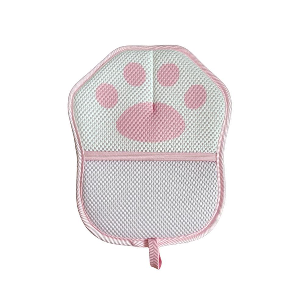 

Pet Hair Remover Glove Gentle Deshedding Brush Glove for Dog Cat Hair Removal From Sofa Carpet Clothes Self-Cleaning Pet Grooming Massage Gloves розовый
