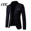 2Pcs/Set Plus Size Men Solid Color Long Sleeve Lapel Slim Button Business Suit