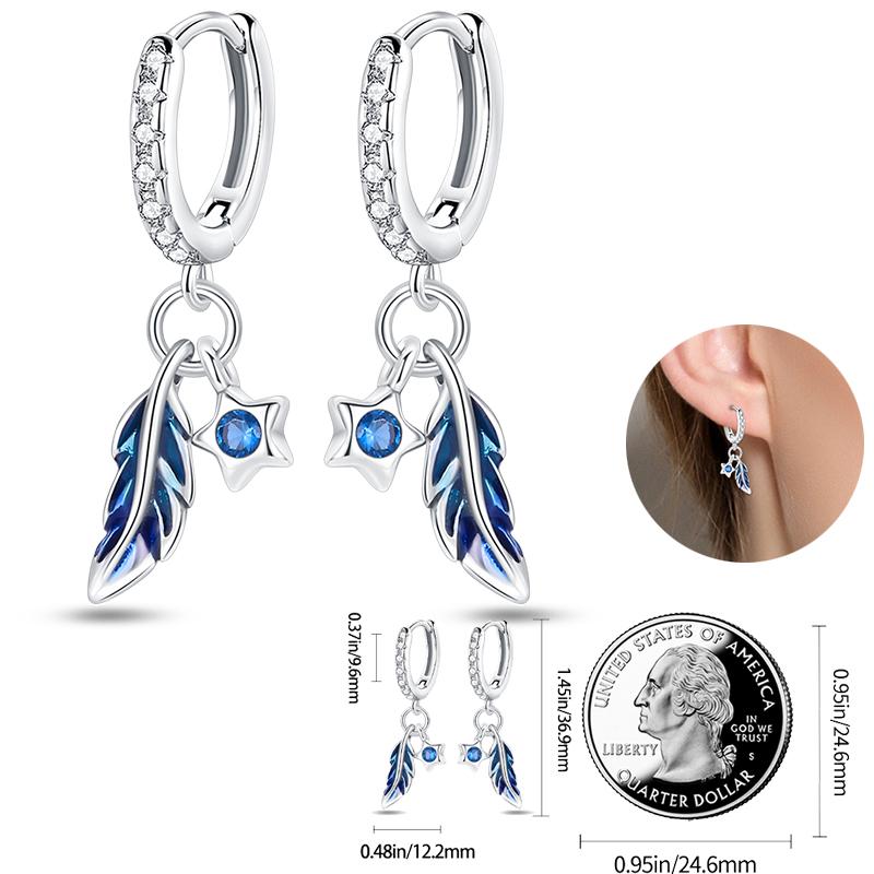 Boucles d'oreilles Attrape-rêves Filet Œil du Diable Souhaits Magnifiques en Argent Sterling 925 Neutre Adaptées aux Fêtes de Fiançailles Bijoux Exquis