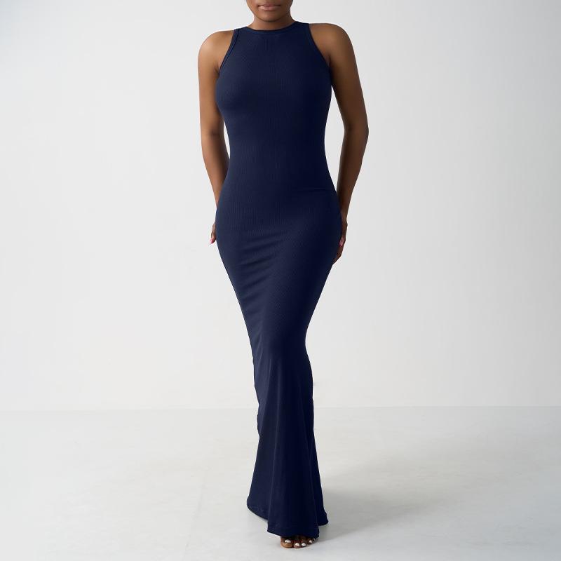 European & American Sleeveless Sexy Slim-Fit Bodycon Maxi Dress
