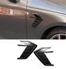 Universal 3D Glossy Black Car Side Wing Air Flow Fender Grill Intake Vent Trim Sticker