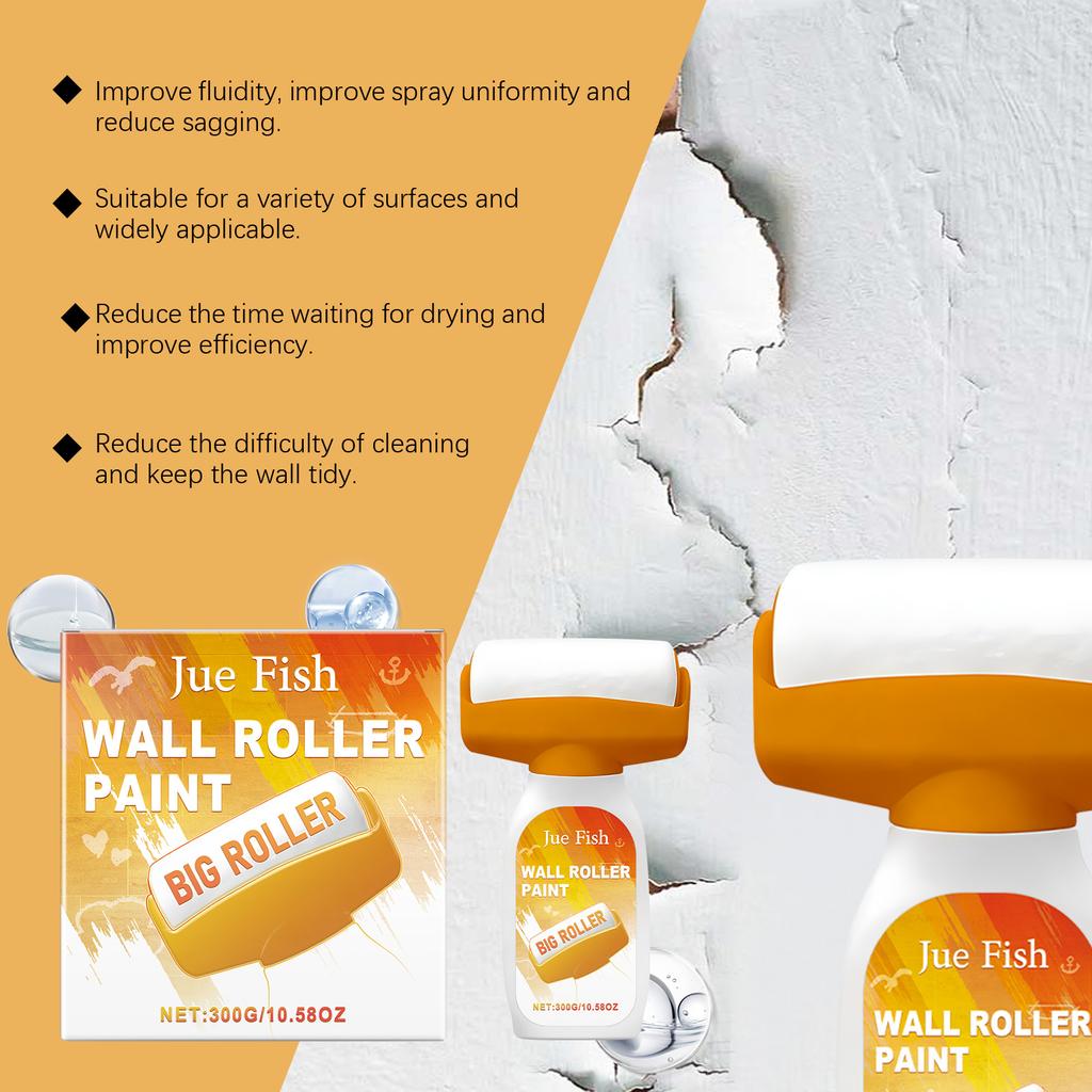 Touch Up Paint Roller Wall Repair Roller Paint Small Wall Patching Brush Wall Repair Brush for Kitchen Bedroom Living Room 300g