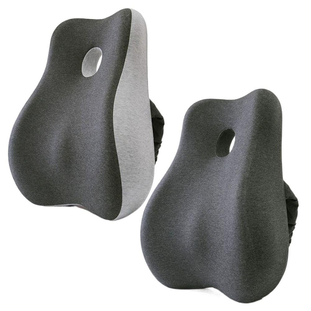 Memory Foam Massage Lumbar Support Pillow Back Pain Relief Non-Slip Chair Cushions Adjustable Straps Improve Posture