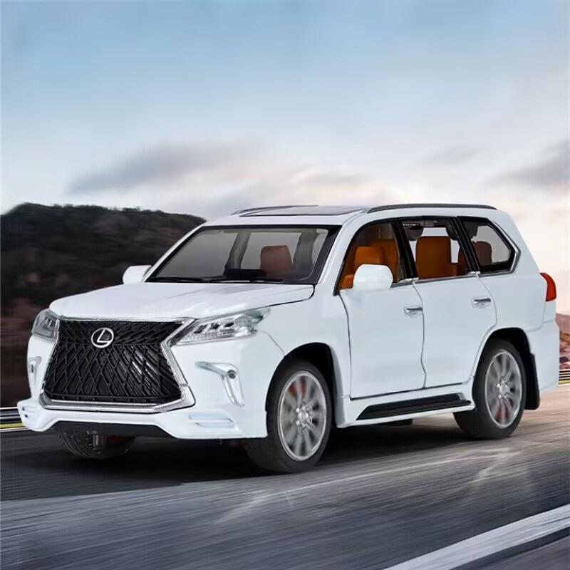 1/32 Lexus LX570 SUV Alloy Car Model Diecasts Metal Off-road Vehicles Car Model Sound and Light Simulation Kids Toys Gift