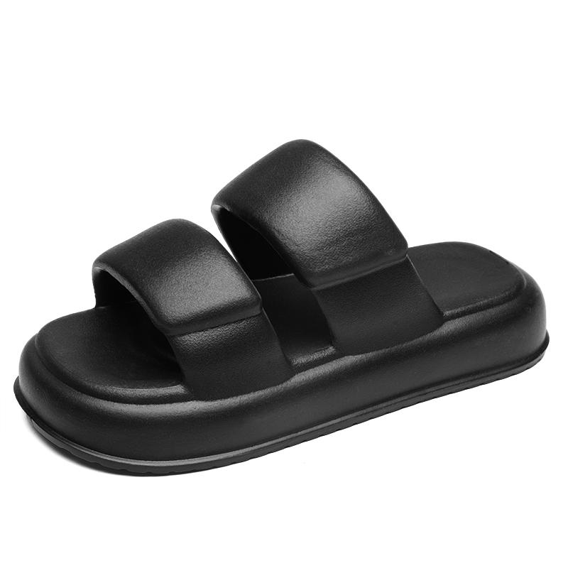 

Модные новые мужские тапочки из ЭВА, нескользящие, высокоэластичные, для улицы, мужские тапочки, мягкие, удобные, легкие, мужские сандалии, тапочки, пляжная обувь для мужчин 44-45 чёрный