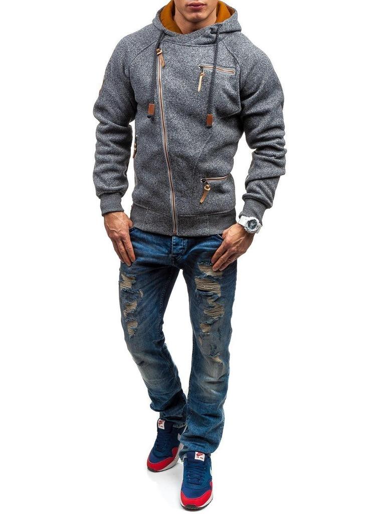 Pánská mikina z kationtového fleecu se bočním zipem, personalizovaná