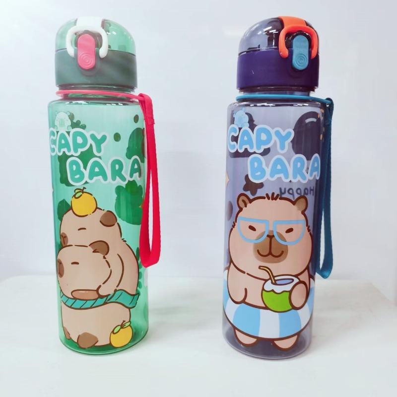 Hello Kitty Capy Bara Fashion Cartoon Pattern Sports Portable Water Cup Design High Aesthetic Tea Cup Hello Kitty Capy Bara