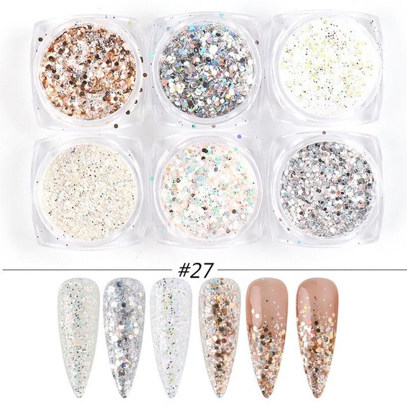 Mixed Color Nail Art Glitter Rhinestone Crystal Gems Jewelry Bead Manicure Decoration Accessories Nail Supplies For Professional