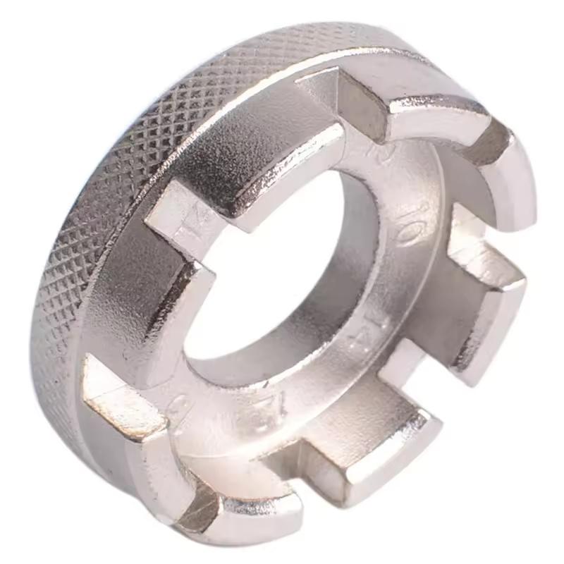 Bike Wheel Rim Wrench Mini Adjuster Spanner 8 Way Groove Bicycle Spoke Tension Wrench Bike Demolition Axis Repair Tools