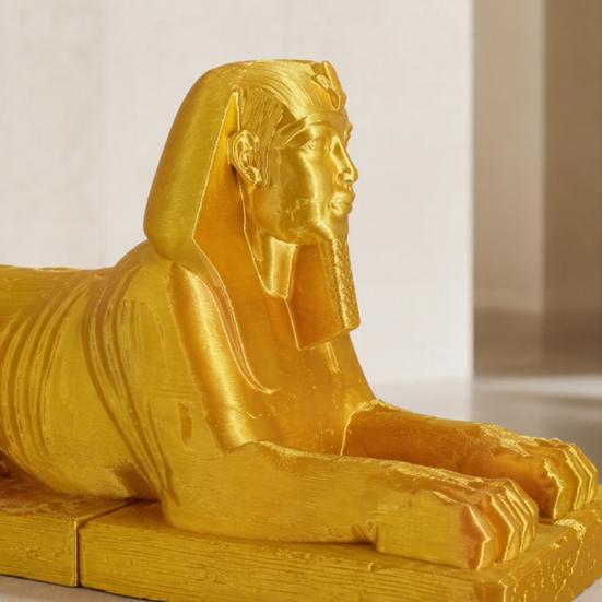 Sběratelská figurka egyptské sfingy, Mini soška sfingy tištěná 3D, Vintage egyptský suvenýr pro dekoraci domácího stolu