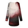 Women's Casual Long Sleeve V-Neck Print Tunic Top for Fall