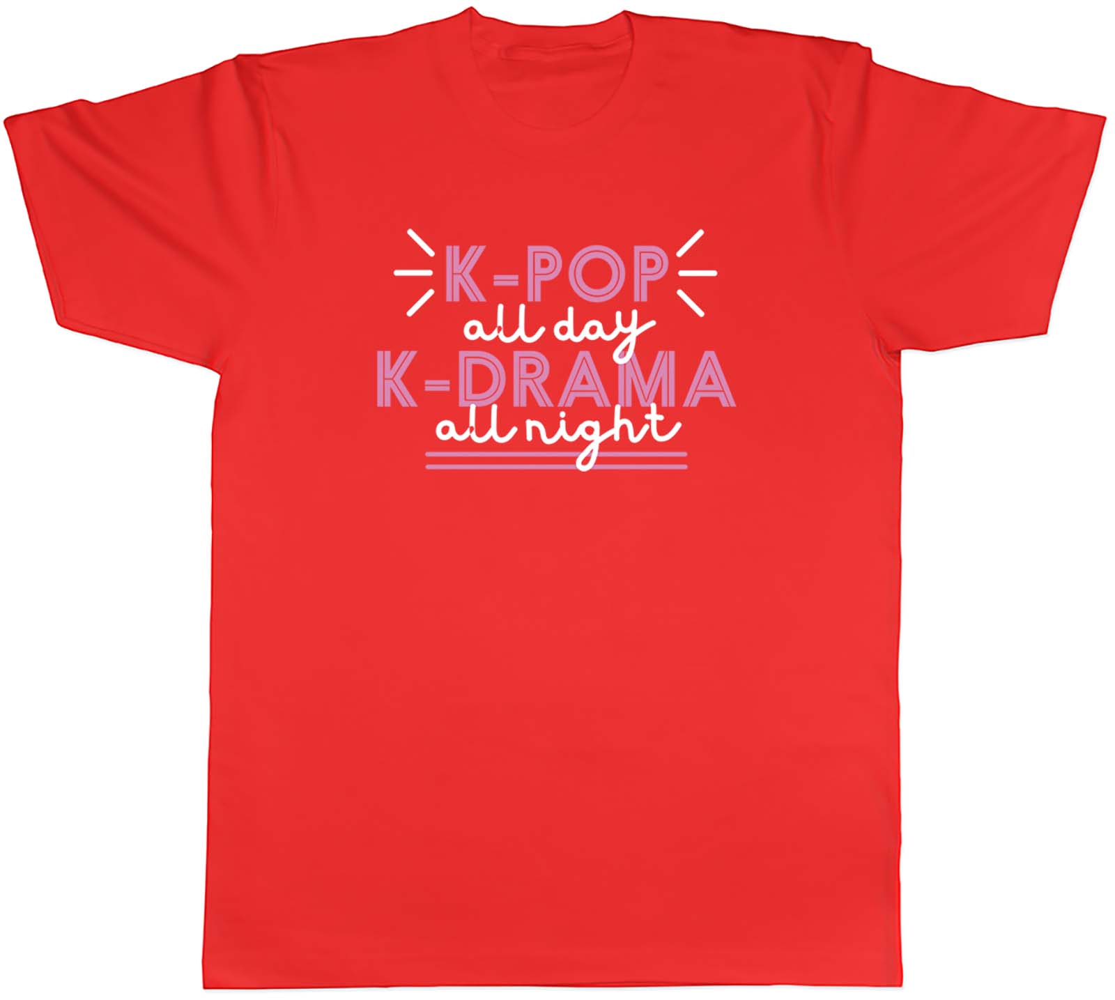 KPop All Day Mens TShirt KDrama all Night Funny Unisex Tee Gift S