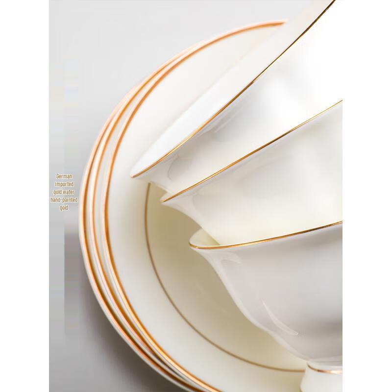 HANDUNYOU Exquisite Gold Rim Coffee Cup & Saucer Set with Rack