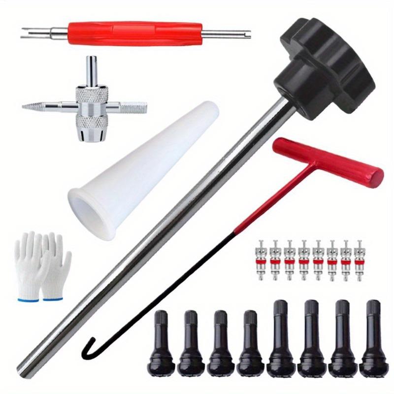 23pcs Car Valve Stem Tool Tire Valve Stem Puller Auto Tire Installer Tool T-Hook Car Puller Wheel Tire Remover Accessory