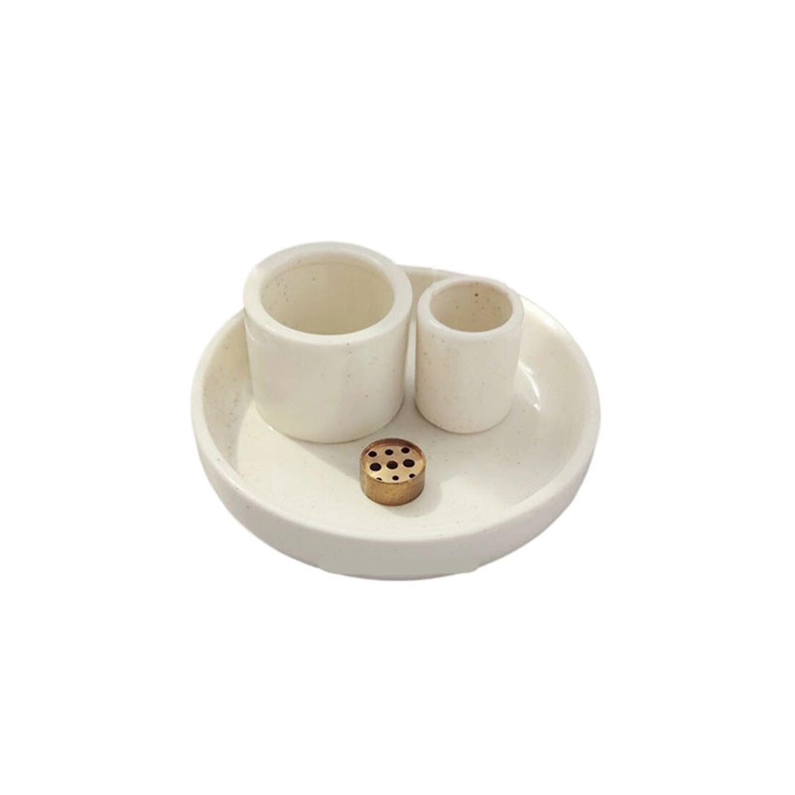 

Ceramic Candlestick Candlestick Home Decoration Candlestick Home Ceramic Ornament one size білий