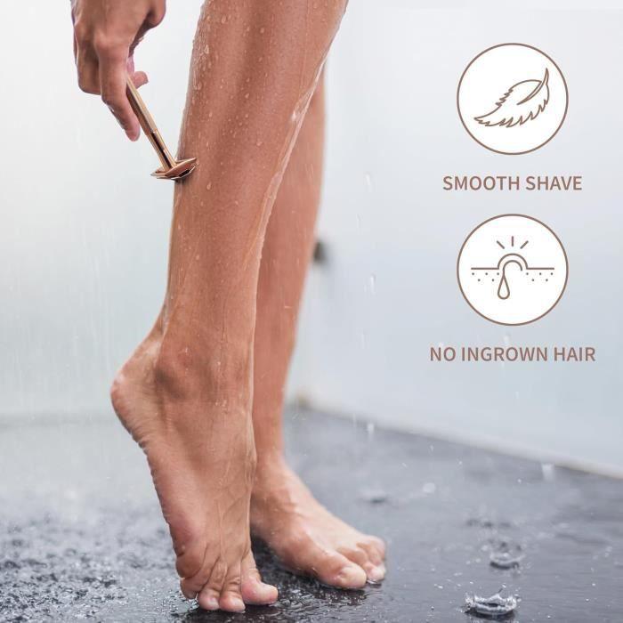 Kit Rasage Femme - Bambaw - Rasoir De Sûreté - 10 Lames - Savon À l'Abricot - Zéro Déchet