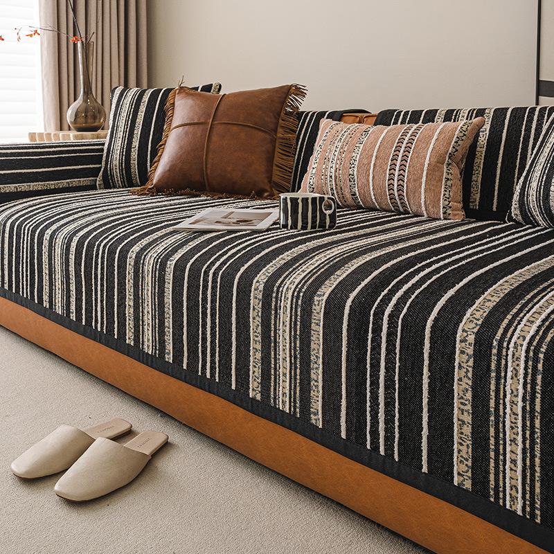 New Sofa Cushion Four-Season Universal Non-Slip Seat Cushion Light Luxury Cream Style High-End Sofa Cover Cloth Towel