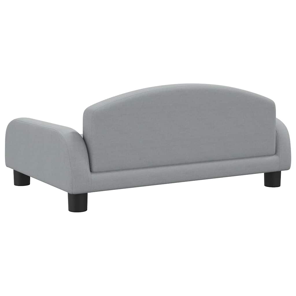 Kids Sofa Light Grey 70 x 45 x 30 cm Fabric