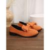 Bow Low-top Single Shoes Women's 2025 Autumn New Plus-size One-foot Loafers