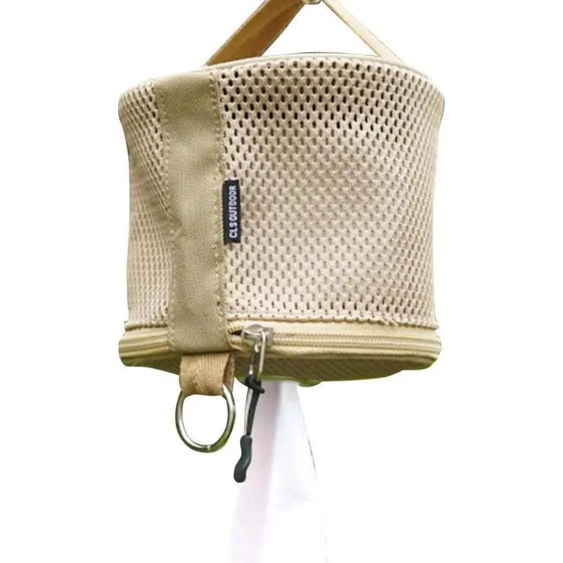 1pc Outdoor Camping Tissue Case Roll Paper Storage Bag with Hook Portable Tent Hanging Napkin Holder Camping Supplies.