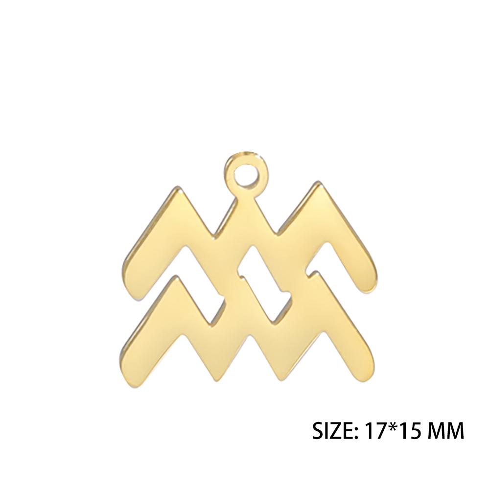 12pcs/lot Stainless Steel Zodiac Charms Horoscope Astrological Sign DIY Pendant for Necklace Bracelet Jewelry Making