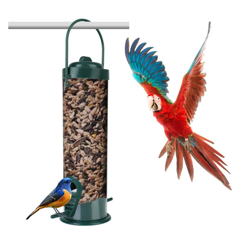 PVC material bird feeder seed feeding pet supplies hanging garden fence bird feeding tool bird feeder outdoor feeding supplies