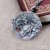 Men's Antique Flying Dragon Tiger Ancient Divine Beast Pendant Necklace