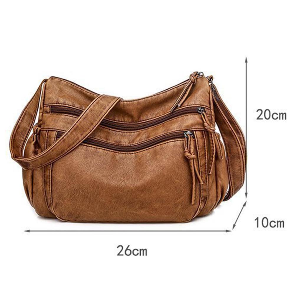Women PU Leather Crossbody Bag Handbag Satchel Hobo Shoulder Bag Ladies Big Capacity Business Work Totes Adjustable Strap