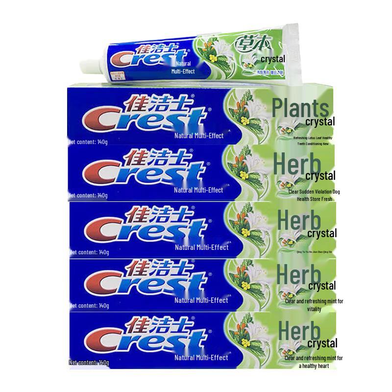 

Crest Herbal Crystal Fresh Mint Toothpaste 140g x 4